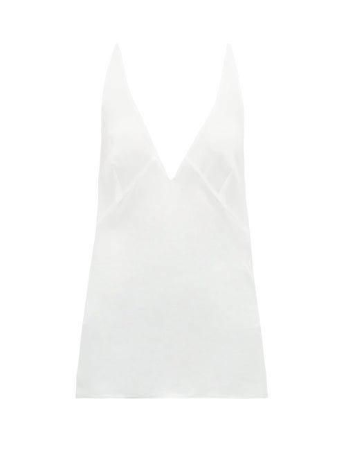 Matchesfashion.com Raey - Bust Cup Silk Crepe De Chine Cami Top - Womens - Ivory