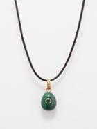 Jade Jagger - Emerald, Malachite & 18kt Gold Necklace - Womens - Green Multi