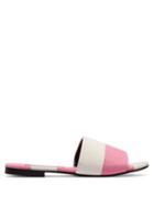 Matchesfashion.com Avec Modration - Monaco Striped Canvas Slides - Womens - Pink Stripe