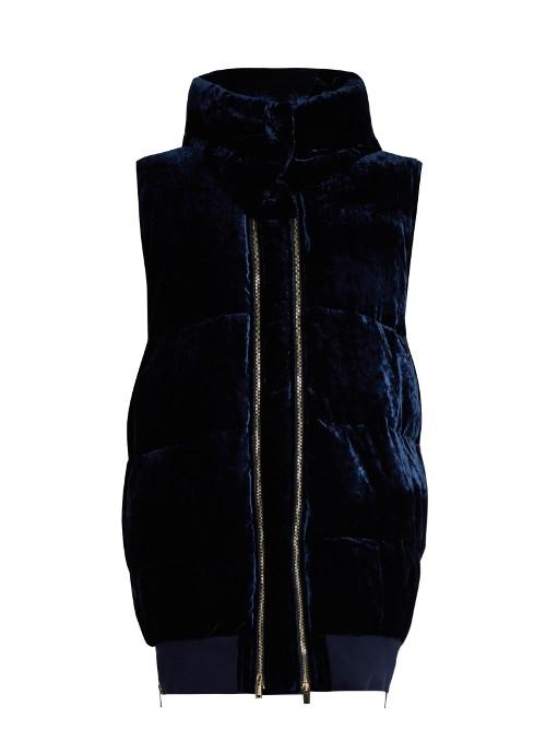 Stella Mccartney Oversized Quilted Velvet Gilet