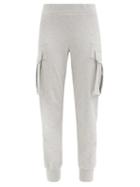 Matchesfashion.com Norma Kamali - Cargo-pocket Cotton-blend Jersey Track Pants - Womens - Light Grey