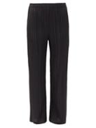 Matchesfashion.com Pleats Please Issey Miyake - Straight-leg Technical-pleated Trousers - Womens - Black