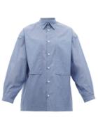 Matchesfashion.com E. Tautz - Lineman Cotton Shirt - Mens - Blue