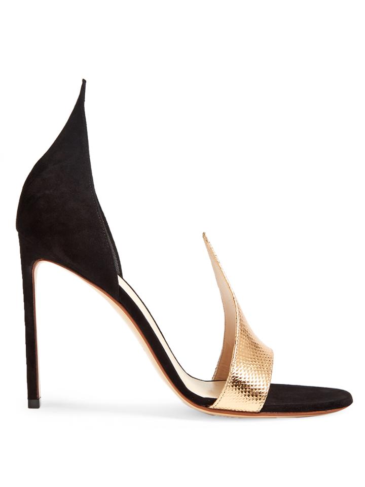 Francesco Russo Snakeskin-effect Leather And Suede Sandals