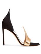 Francesco Russo Snakeskin-effect Leather And Suede Sandals