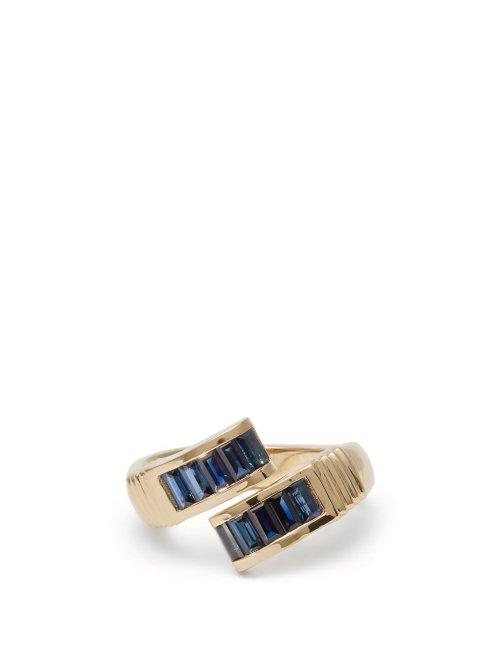 Matchesfashion.com Retrouvai - Buckle Sapphire & Gold Ring - Womens - Blue
