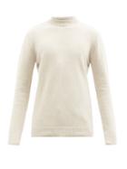 Sunspel - Roll-neck Wool-blend Sweater - Mens - Cream