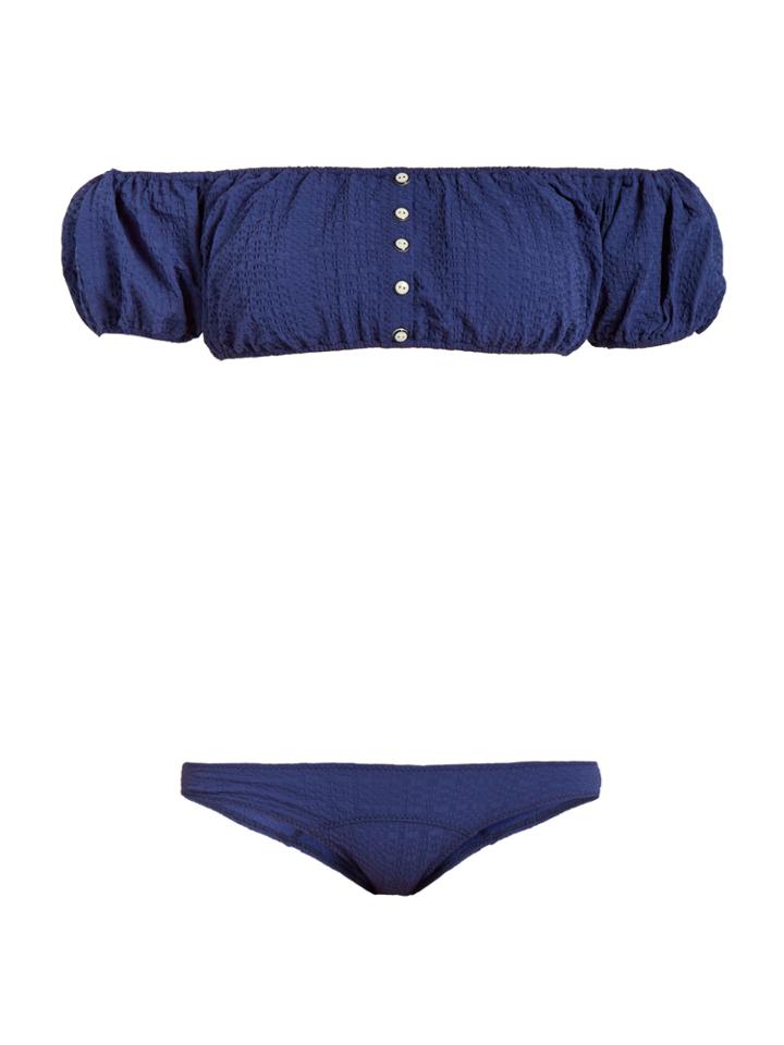 Lisa Marie Fernandez Leandra Seersucker Bikini