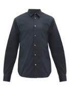 Matchesfashion.com Paul Smith - Slim Fit Cotton Blend Poplin Shirt - Mens - Navy