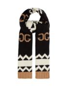 Matchesfashion.com Gucci - Gg Logo Intarsia Wool Scarf - Mens - Black