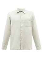 Another Aspect - Patch-pocket Organic Cotton-blend Shirt - Mens - Green
