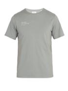 Matchesfashion.com Saturdays Nyc - Logo Print Cotton Jersey T Shirt - Mens - Blue