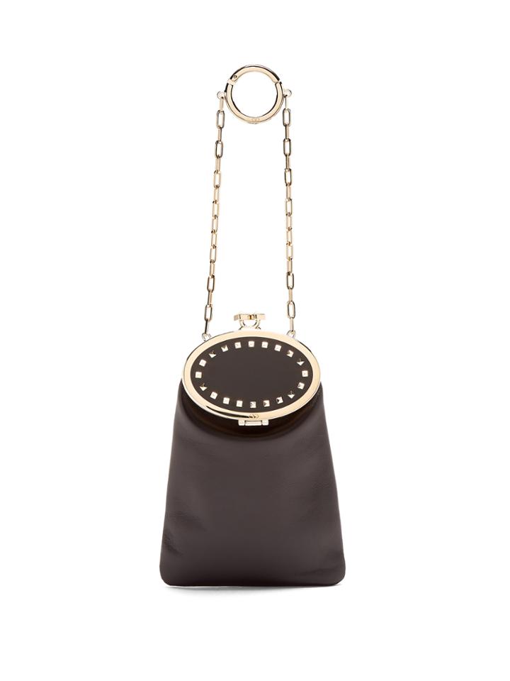 Valentino Rockstud-embellished Leather Pouch
