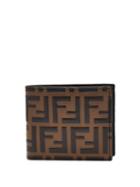Matchesfashion.com Fendi - Logo Embossed Bi Fold Leather Wallet - Mens - Brown