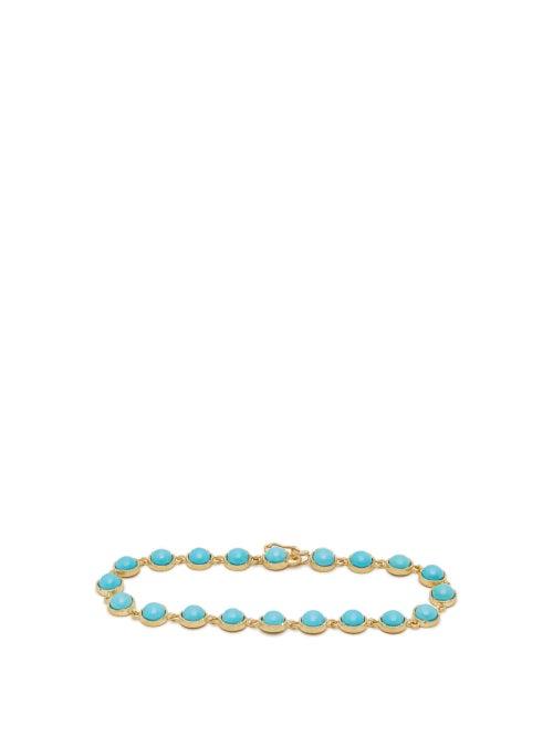 Matchesfashion.com Irene Neuwirth - Turquoise & 18kt Gold Bracelet - Womens - Yellow Gold