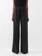 16arlington - Mandrake Satin Wide-leg Trousers - Womens - Black