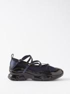 Simone Rocha - Trek Satin Ballerina Flatform Shoes - Womens - Navy