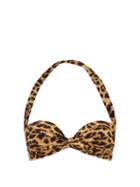 Matchesfashion.com Norma Kamali - Bill Leopard-print Halterneck Bikini Top - Womens - Leopard