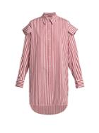 Alexander Mcqueen Oversized Striped Cotton Shirt