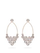 Matchesfashion.com Isabel Marant - Crystal Embellished Oval Drop Earrings - Womens - Clear
