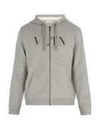 Valentino Logo-print Zip-through Hooded Sweatshirt