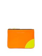 Matchesfashion.com Comme Des Garons Wallet - Fluorescent Leather Coin Purse - Mens - Orange Multi