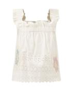 Sea - Violette Broderie-anglaise Cotton Top - Womens - White