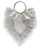 Matchesfashion.com The Vampire's Wife - Ruffle Trimmed Woven Clutch - Womens - Silver