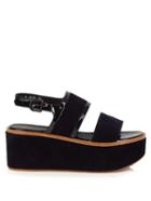 Robert Clergerie Flavie Suede Flatform Sandals