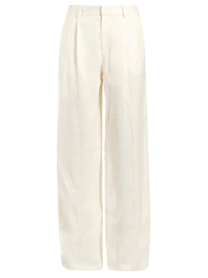 Attico Wide-leg Linen Trousers