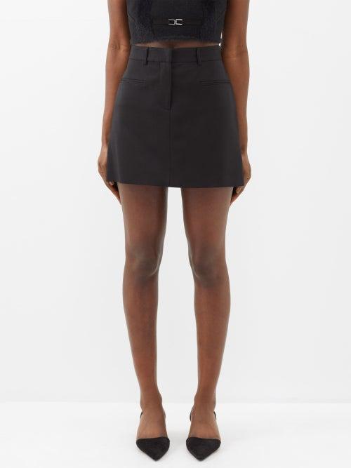 Altuzarra - Zola Tailored Wool-blend Mini Skirt - Womens - Black