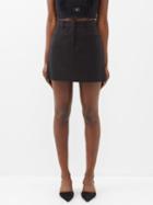 Altuzarra - Zola Tailored Wool-blend Mini Skirt - Womens - Black