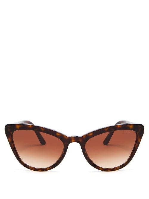 Matchesfashion.com Prada Eyewear - Cat Eye Tortoiseshell Acetate Sunglasses - Womens - Tortoiseshell