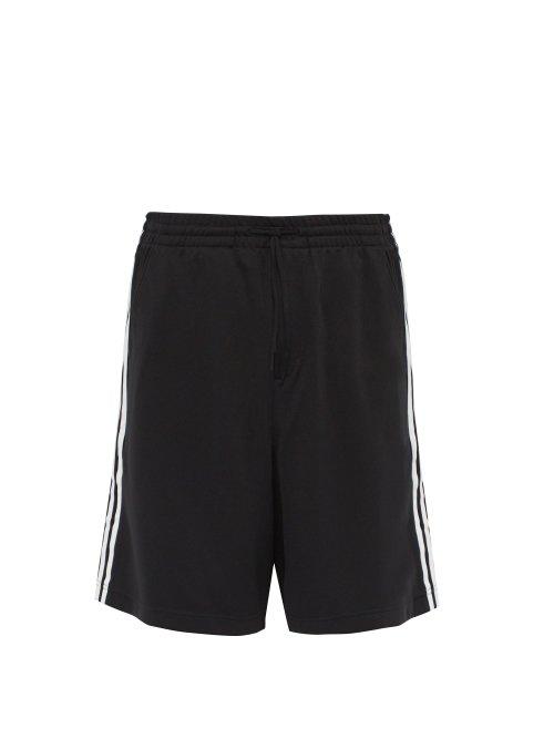 Matchesfashion.com Y-3 - Three Stripe Casual Shorts - Mens - Black