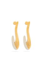 Matchesfashion.com Marni - Tipped Curve Earrings - Womens - White Gold