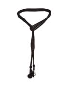 Matchesfashion.com Saint Laurent - Braided Tassel-trimmed Belt - Womens - Black