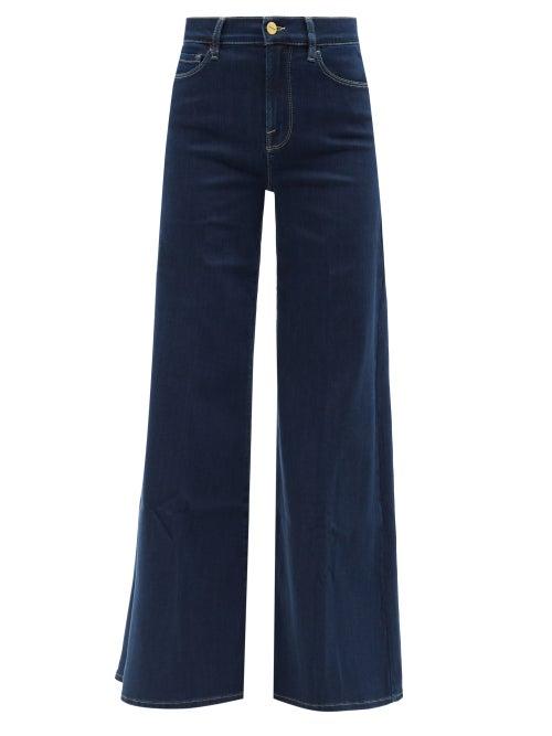 Frame - Le Palazzo Wide-leg Jeans - Womens - Dark Denim