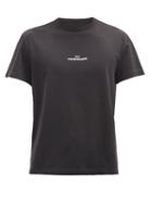 Matchesfashion.com Maison Margiela - Logo-embroidered Cotton-jersey T-shirt - Mens - Black