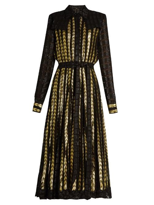 Dodo Bar Or Alanis Point-collar Long-sleeved Dress