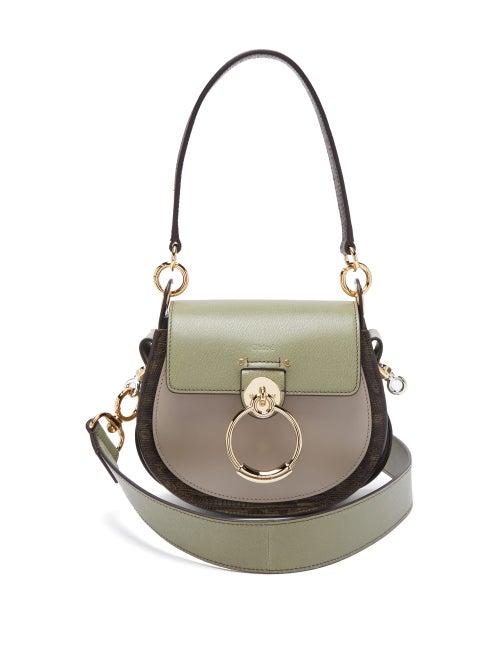 Matchesfashion.com Chlo - Tess Small Lizard Effect Leather Cross Body Bag - Womens - Green Multi