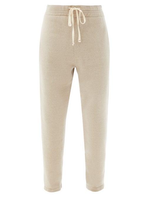 Matchesfashion.com Les Tien - High-rise Cashmere Track Pants - Womens - Beige