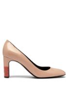Matchesfashion.com Bottega Veneta - Intrecciato Leather Pumps - Womens - Light Pink