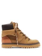 Matchesfashion.com See By Chlo - Foldover Suede Hiking Boots - Womens - Tan