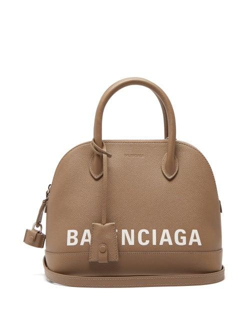 Matchesfashion.com Balenciaga - Ville Medium Leather Cross Body Bag - Womens - Mid Beige