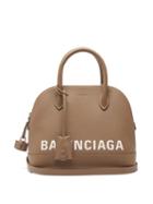 Matchesfashion.com Balenciaga - Ville Medium Leather Cross Body Bag - Womens - Mid Beige
