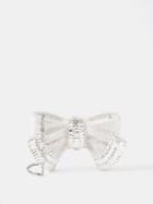 Judith Leiber - Bow Deco Crystal-embellished Clutch Bag - Womens - Silver