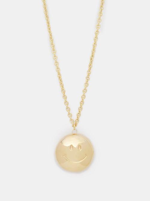 Lauren Rubinski - Smiley 14kt Gold Chain-link Necklace - Womens - Yellow Gold