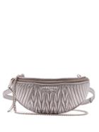 Matchesfashion.com Miu Miu - Matelass Quilted Leather Belt Bag - Womens - Silver