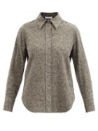 Chlo - Wool-blend Tweed Shirt - Womens - Brown