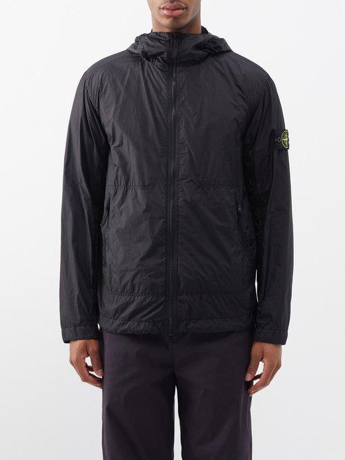 Stone Island - Logo-patch Hooded Jacket - Mens - Black